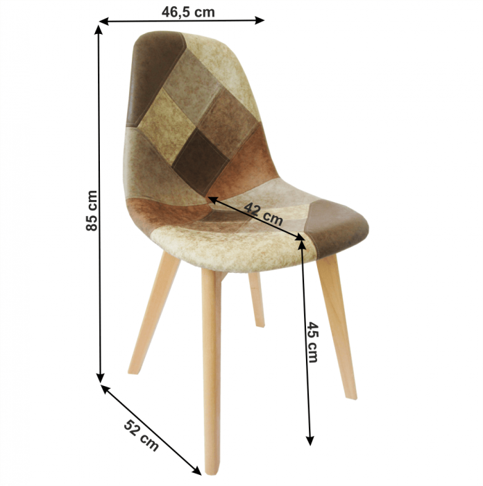 Scaun dining, patchwork/fag, SALEVA [4]