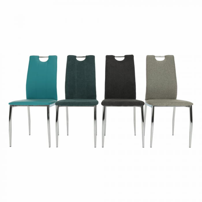 Scaun dining, textil gri maro/crom, OLIVA NEW [11]