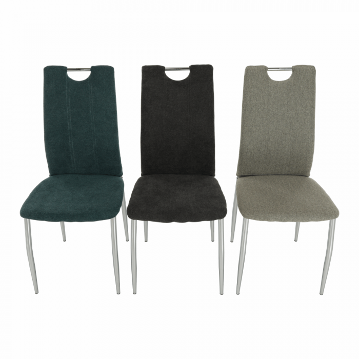 Scaun dining, textil gri maro/crom, OLIVA NEW [4]