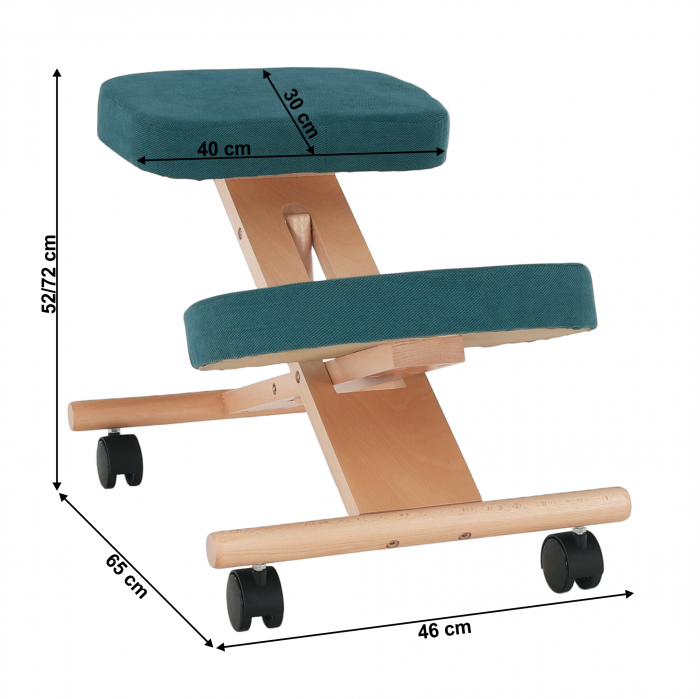 Scaun ergonomic, petrol/ fag, FLONET [21]
