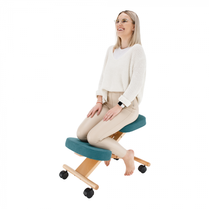 Scaun ergonomic, petrol/ fag, FLONET [19]