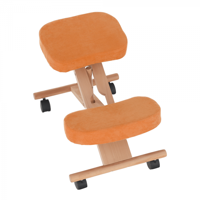 Scaun ergonomic, portocale/ fag, FLONET [16]