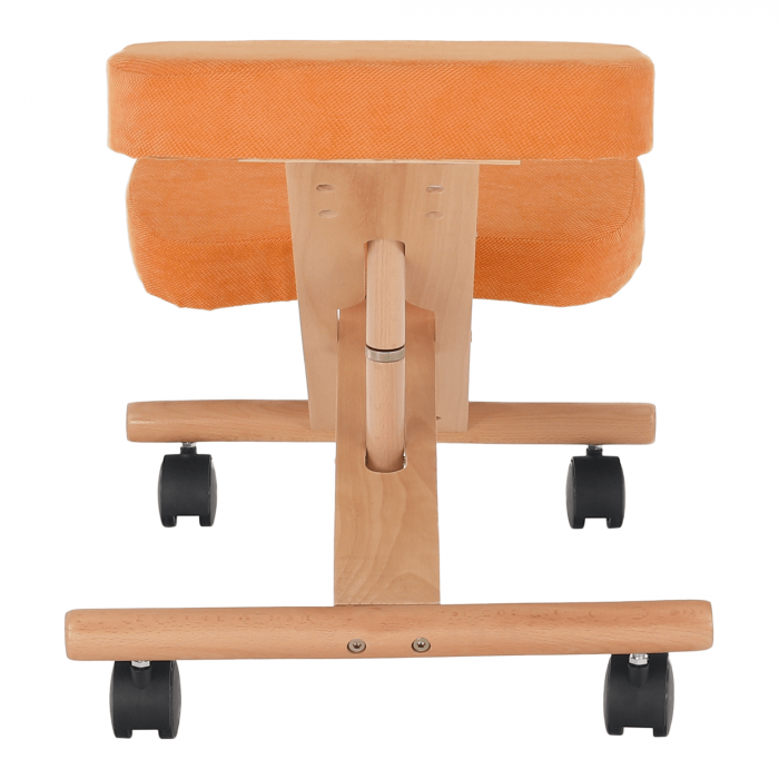 Scaun ergonomic, portocale/ fag, FLONET [14]