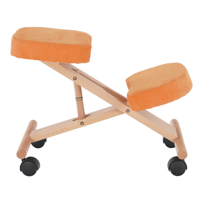 Scaun ergonomic, portocale/ fag, FLONET [13]