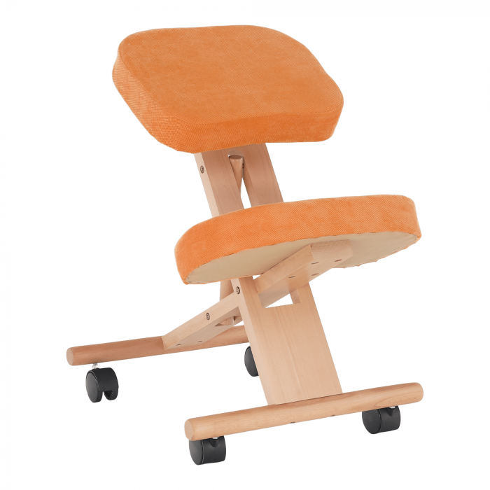Scaun ergonomic, portocale/ fag, FLONET [15]