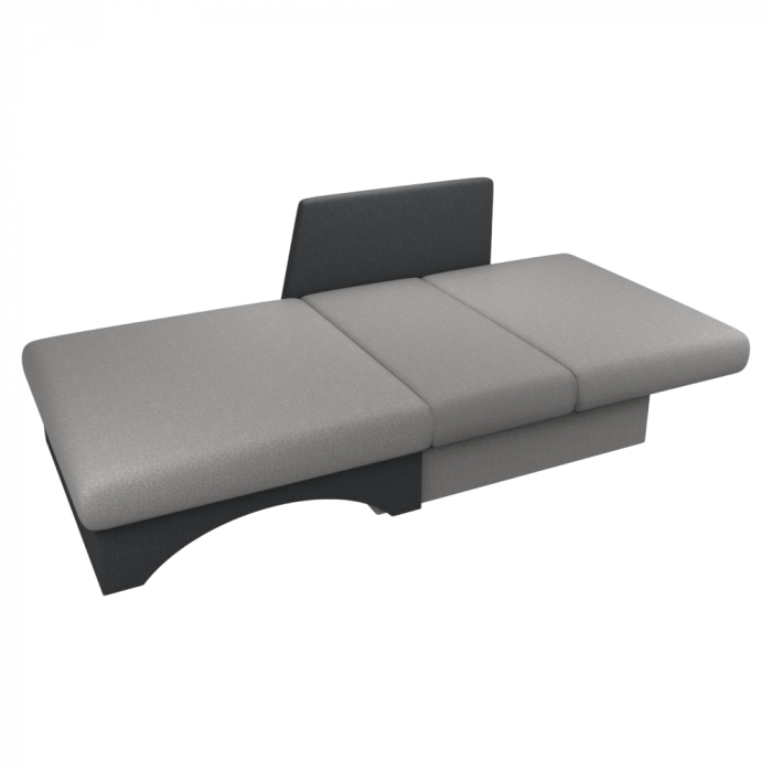 Scaun extensibil, gri/gri închis, pe dreapta, KUBOŠ NEW [2]
