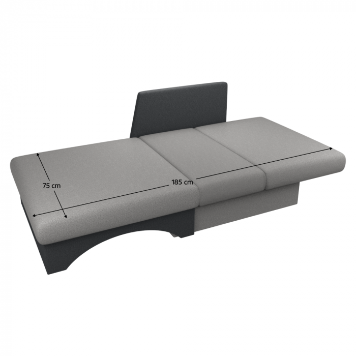 Scaun extensibil, gri/gri închis, pe dreapta, KUBOŠ NEW [4]