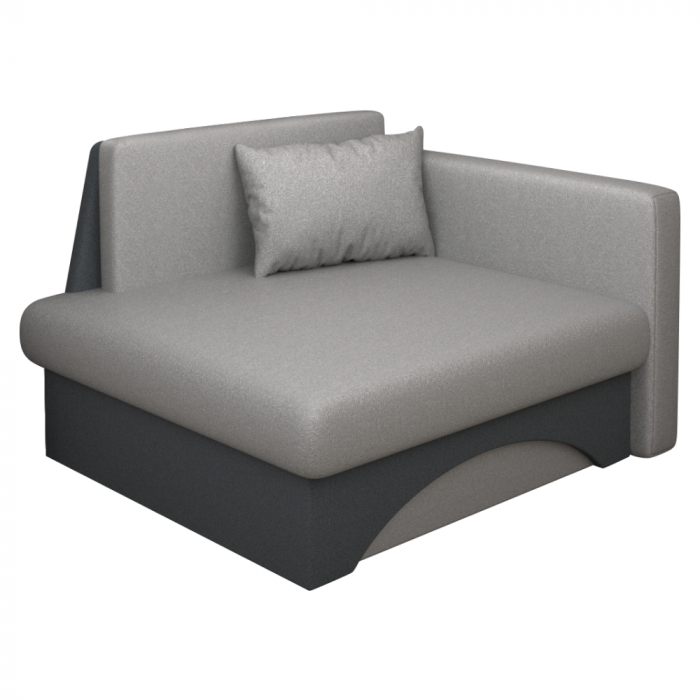 Scaun extensibil, gri/gri închis, pe dreapta, KUBOŠ NEW [1]