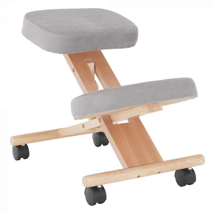 Scaun genunchi ergonomic, gri-maro Taupe / fag, FLONET [1]