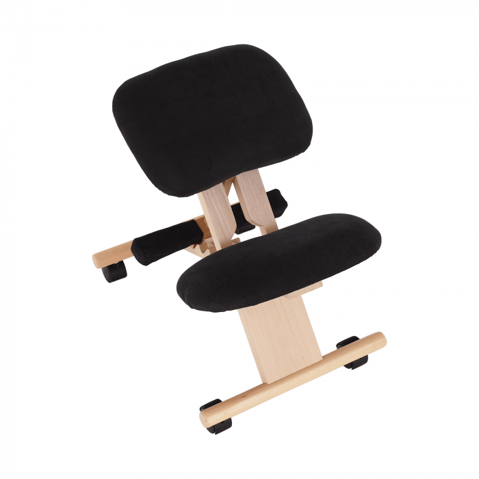 Scaun genunchi ergonomic, negru / fag, GROCO [10]