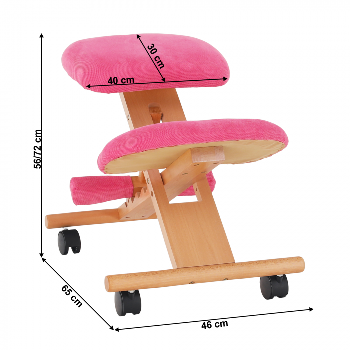 Scaun genunchi ergonomic, roz/ fag, GROCO [16]
