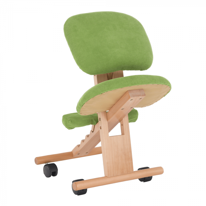 Scaun genunchi ergonomic, verde/ fag, GROCO [10]