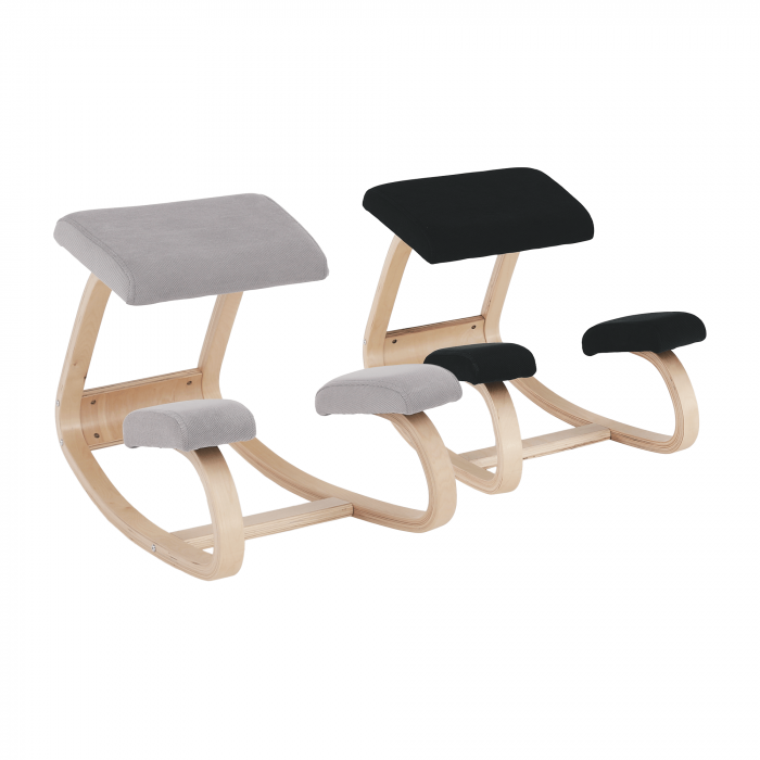 Scaun genunchi, negru / natural, RENAR [17]