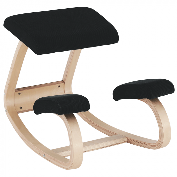 Scaun genunchi, negru / natural, RENAR [1]