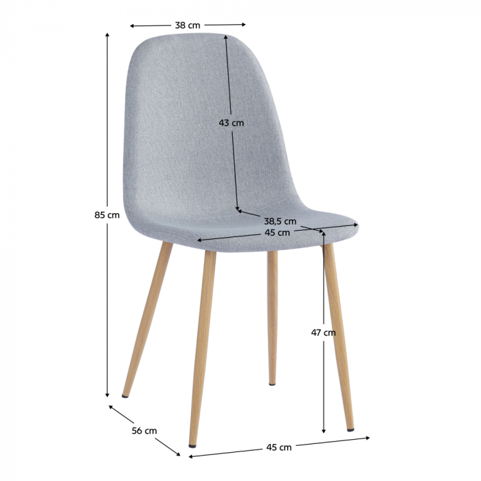 Scaun, gri deschis/fag, LEGA NEW [7]