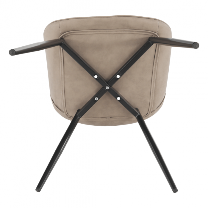 Scaun, gri maroniu taupe/negru, HAZAL [7]