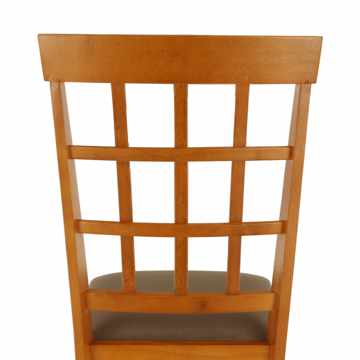 Scaun, lemn cireş/material textil bej maro, GRID NEW [8]