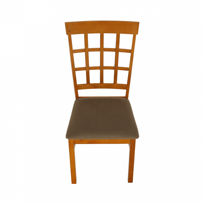 Scaun, lemn cireş/material textil bej maro, GRID NEW [5]