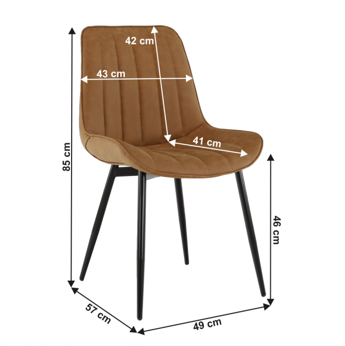Scaun, maro camel/negru, HAZAL [14]