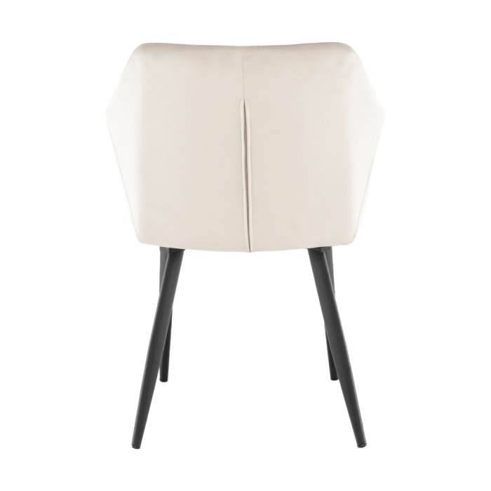 Scaun, material bej / picioare negre, ODOVEL [6]