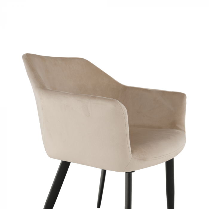 Scaun, material bej / picioare negre, ODOVEL [9]