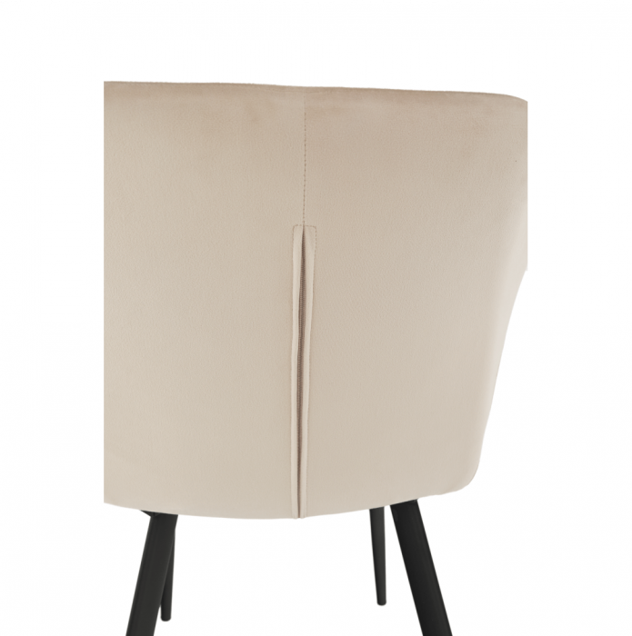Scaun, material bej / picioare negre, ODOVEL [12]