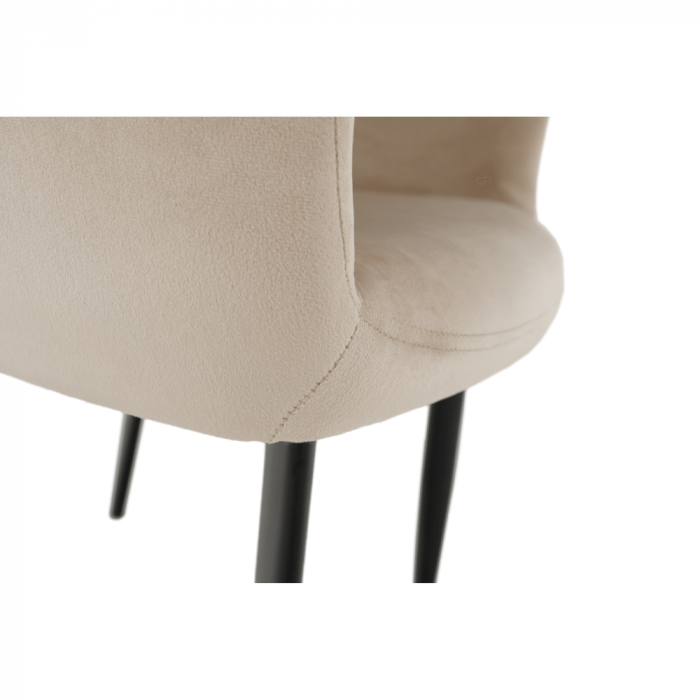 Scaun, material bej / picioare negre, ODOVEL [10]