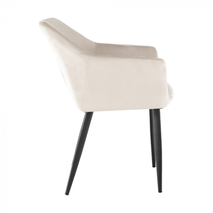 Scaun, material bej / picioare negre, ODOVEL [5]