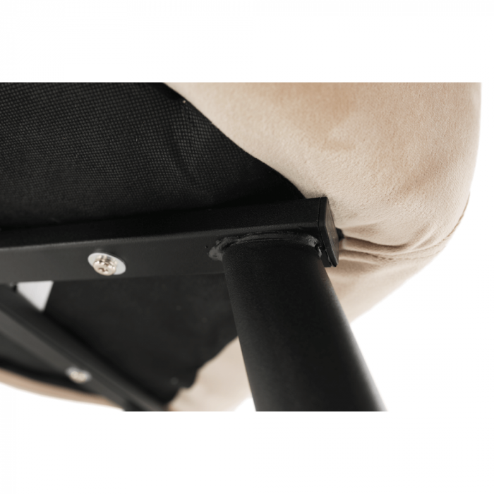 Scaun, material bej / picioare negre, ODOVEL [14]