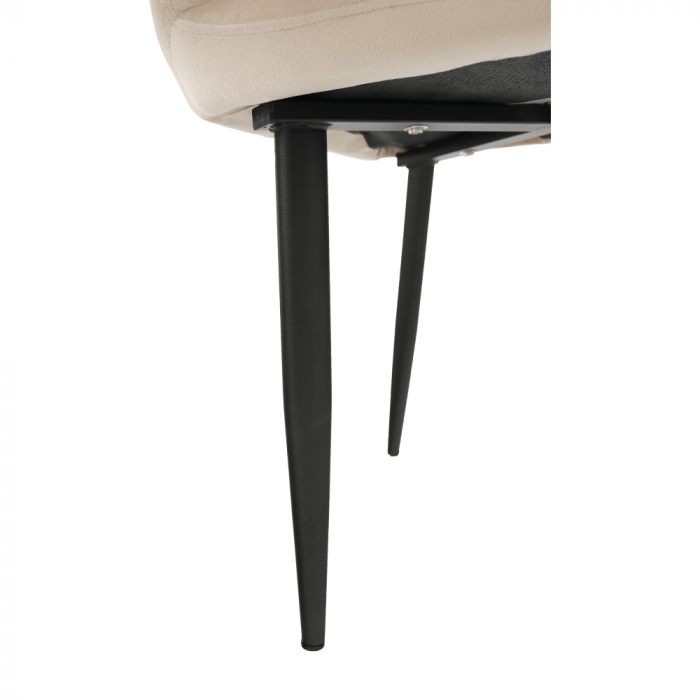 Scaun, material bej / picioare negre, ODOVEL [8]