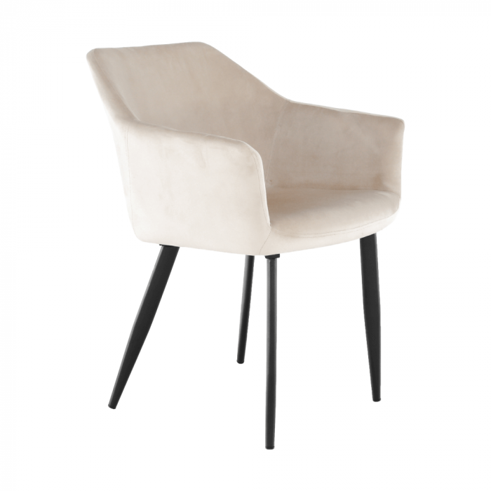 Scaun, material bej / picioare negre, ODOVEL [4]