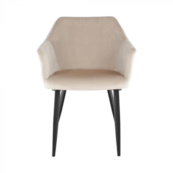 Scaun, material bej / picioare negre, ODOVEL [3]