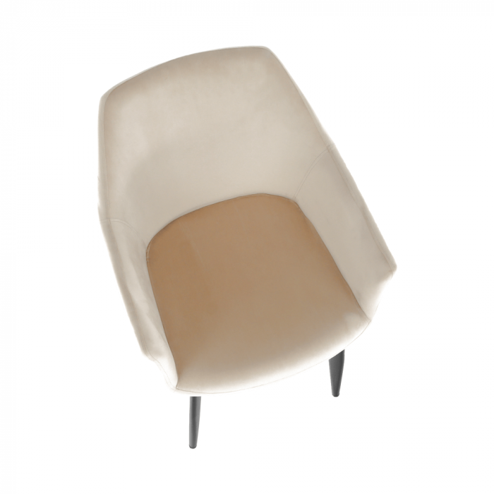 Scaun, material bej / picioare negre, ODOVEL [2]