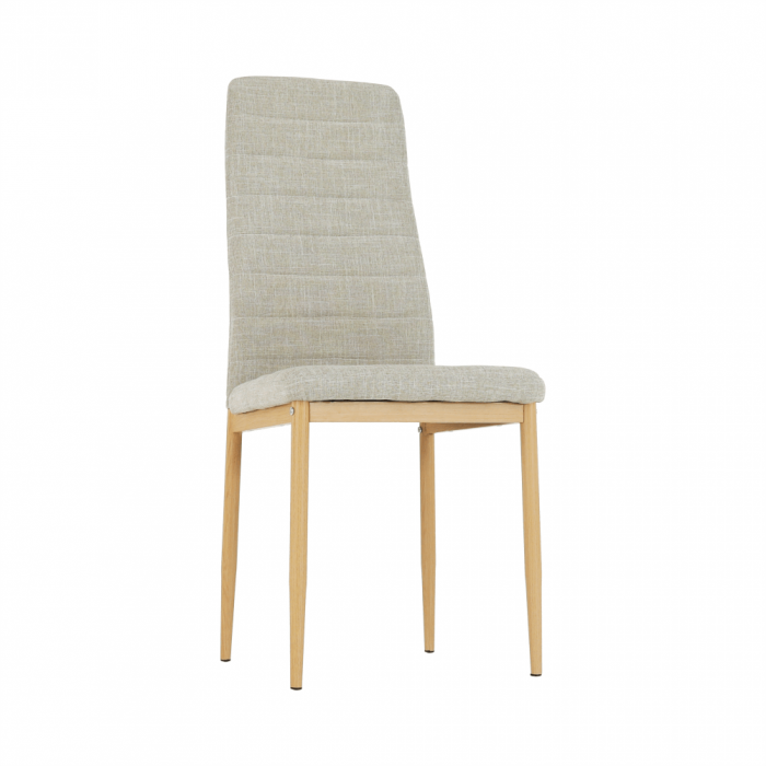 Scaun, material textil bej/cadru metalic fag, COLETA NOVA [6]