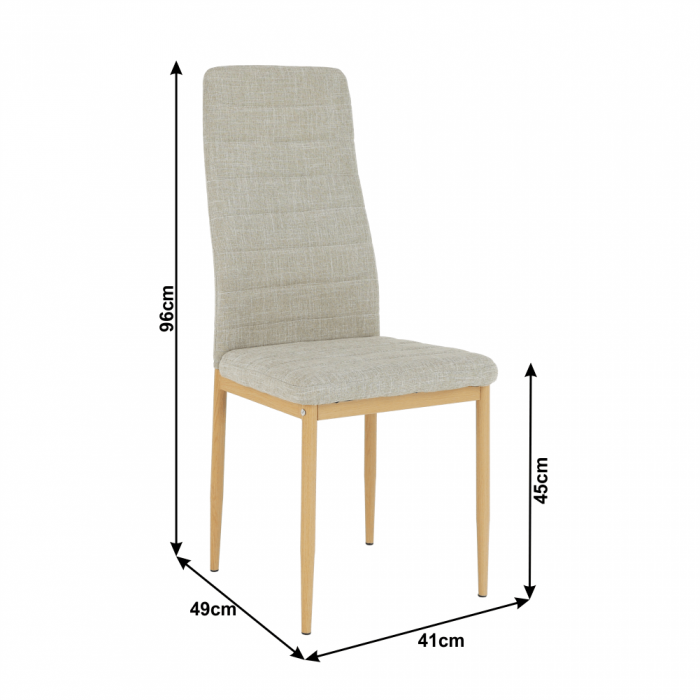 Scaun, material textil bej/cadru metalic fag, COLETA NOVA [18]