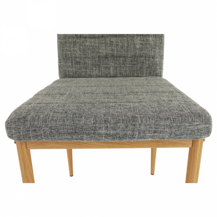 Scaun, material textil gri deschis/cadru metalic fag, COLETA NOVA [14]
