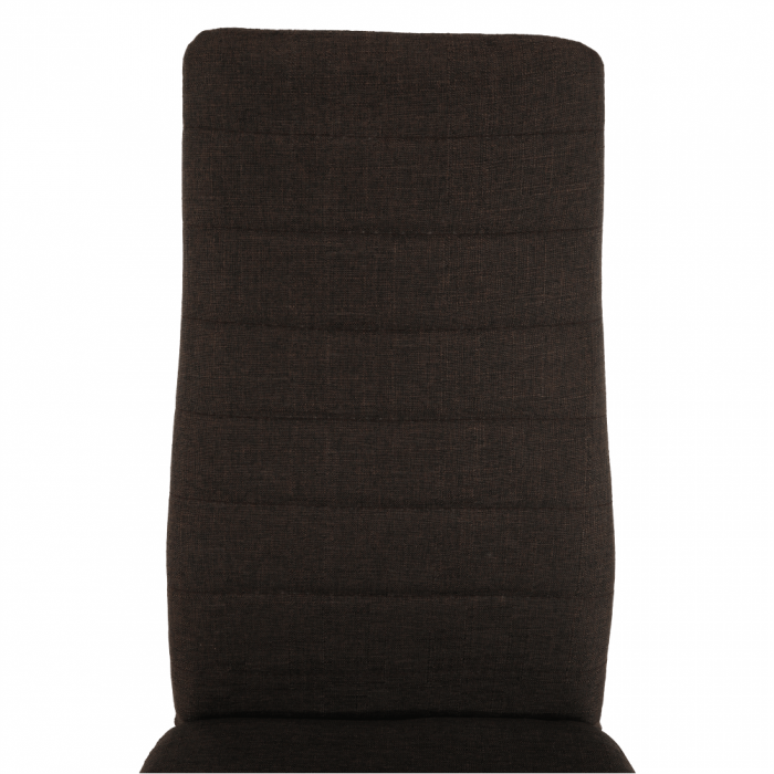 Scaun, material textil maro închis/cadru metalic fag, COLETA NOVA [4]