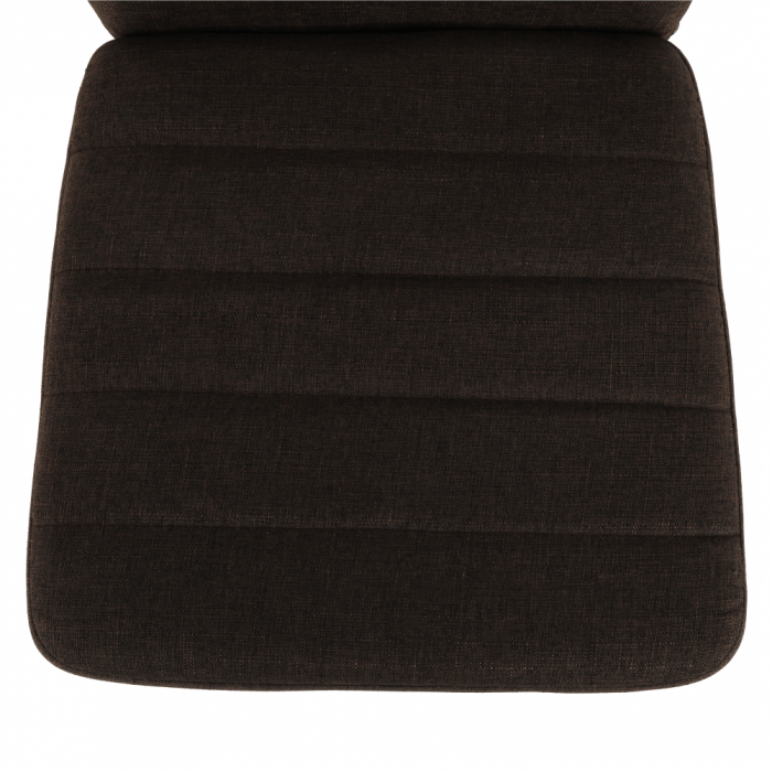 Scaun, material textil maro închis/cadru metalic fag, COLETA NOVA [3]