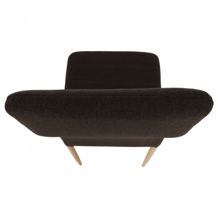 Scaun, material textil maro închis/cadru metalic fag, COLETA NOVA [6]