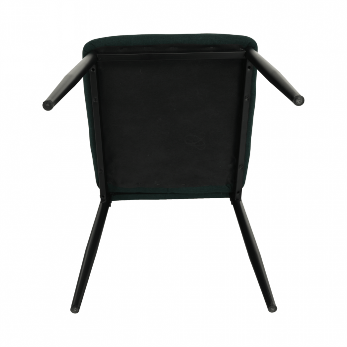 Scaun, material textil smarald/cadru metalic negru, COLETA NOVA [6]