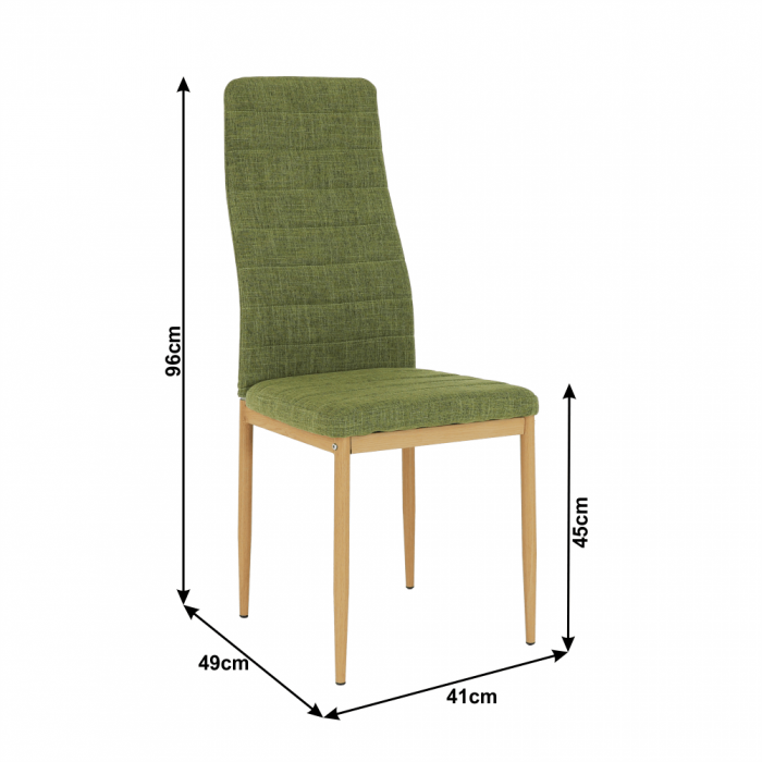 Scaun, material textil verde/cadru metalic fag, COLETA NOVA [8]