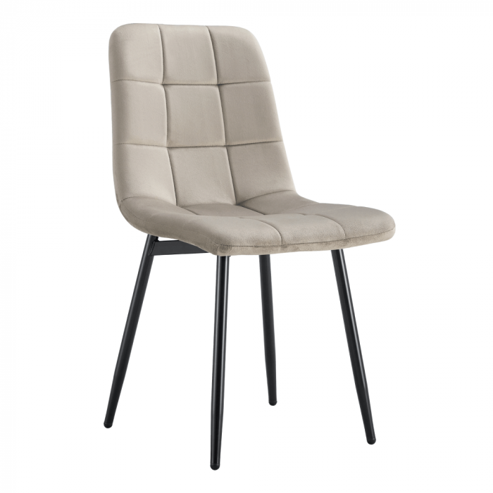 Scaun, material Velvet gri-maro Taupe/negru, RAMITA TIP 3 [1]