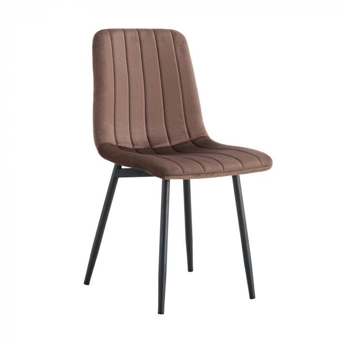 Scaun, material Velvet maro / negru, RAMITA TIP 1 [1]
