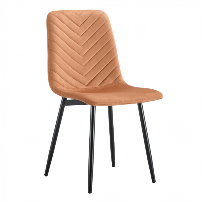 Scaun, material Velvet teracota/negru, RAMITA TIP 2 [1]