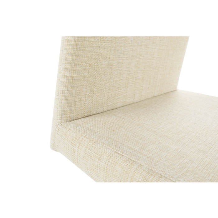 Scaun metalic bucatarie/sufragerie, modern, material textil crem/ crom [7]
