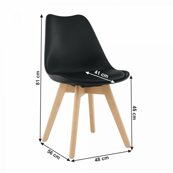 Scaun, negru/fag, BALI 2 NEW [14]