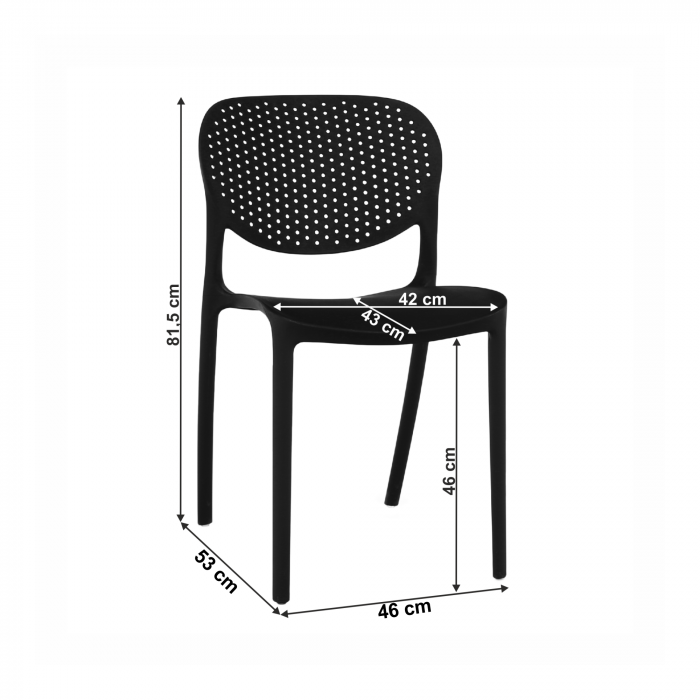 Scaun, negru, FEDRA NEW [10]