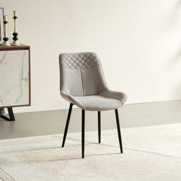 Scaun pentru sufragerie, bej/negru, ALIA [6]