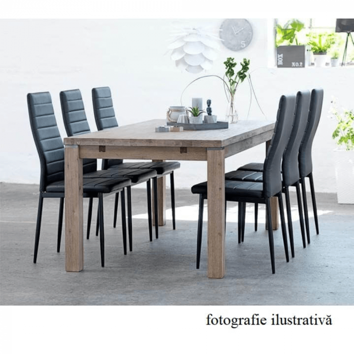 Scaun, piele eco albă/metal alb, COLETA NOVA [2]