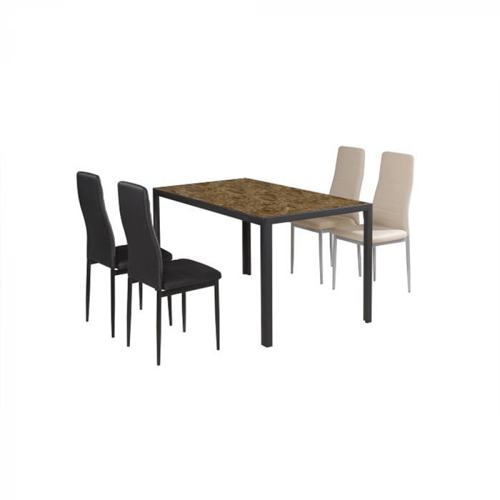 Scaun, piele eco neagră/metal negru, COLETA NOVA [4]